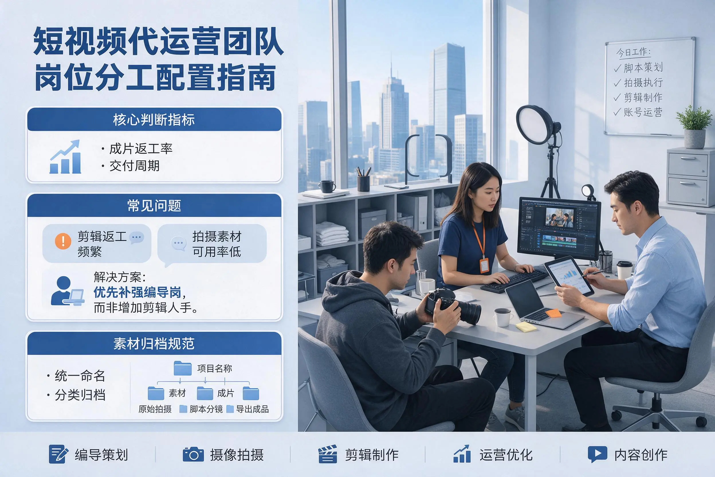 短视频代运营团队如何配置？邵阳企业岗位分工科普说明
