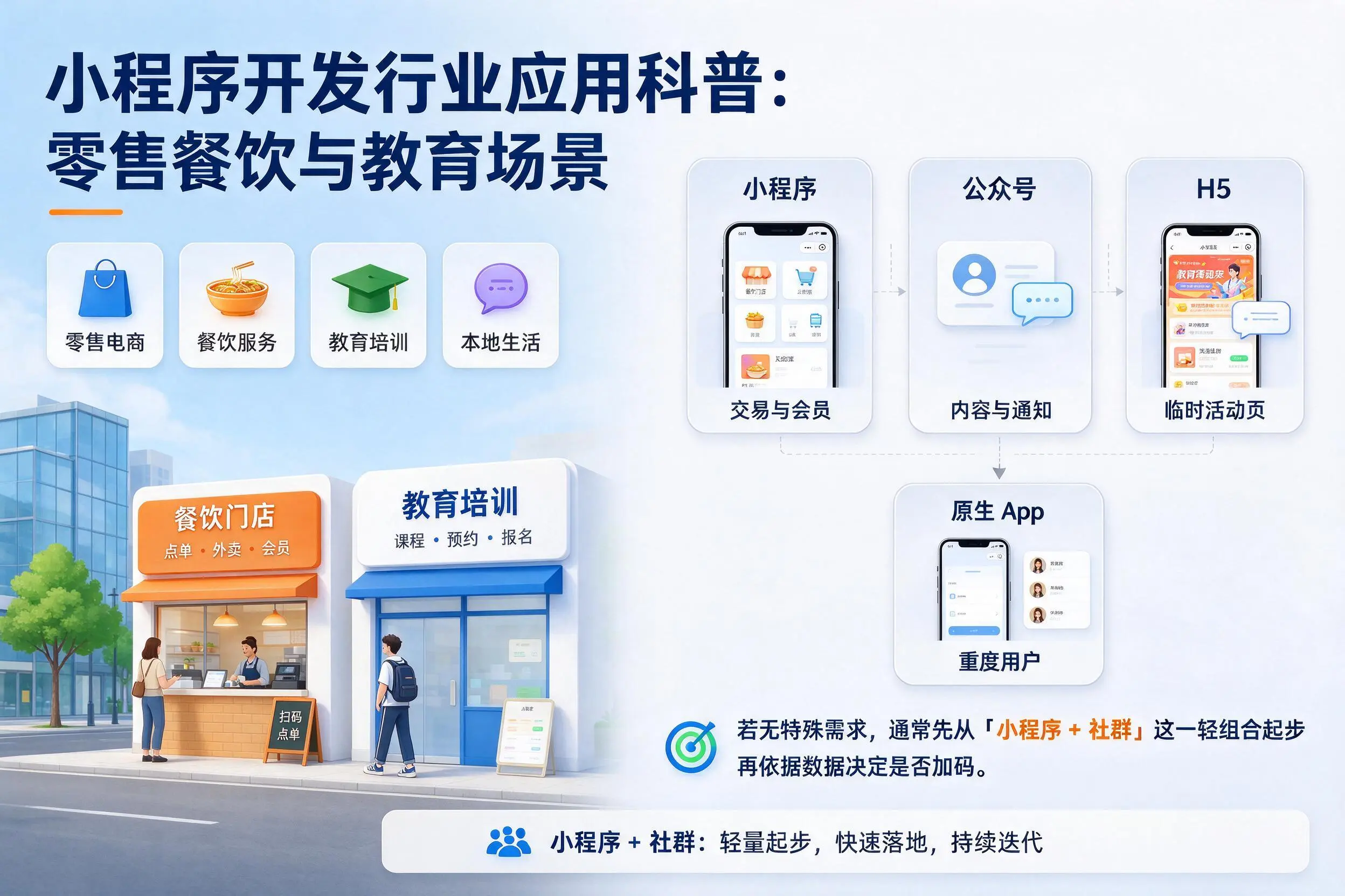 邵阳小程序开发行业应用科普：零售餐饮与教育场景